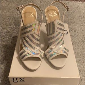 GX by Gwen Stefani white/ iridescent sandals